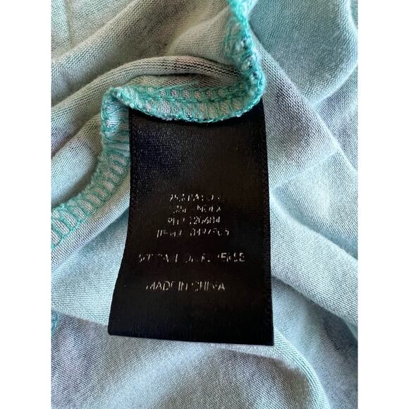 Torrid Aqua Blue Feather Print Faux Wrap V-Neck Front Round Back Dress Sz 2X - Picture 11 of 11